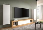 INOSIGN Lowboard »Trinity, Breite 180 cm, stehend und hängend, 1 Klappe,«, 2 offene Fächer, grifflose Fronten, TV-Möbel, TV Schrank, Hängeschrank