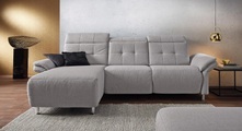 Places of Style Ecksofa »Manhattan«, 2 Sitze mit elektrischer Relaxfunktion, verstellbare Armlehnen
