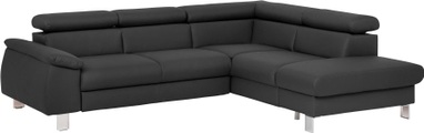 COTTA Ecksofa »Komaris«, inklusive Kopf- bzw. Rückenverstellung, wahlweise Bettfunktion, Bettkasten und RGB-LED-Beleuchtung