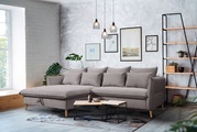 exxpo - sofa fashion Ecksofa »WALPY«, L-Form, wahlweise mit Bettfunktion und Bettkasten, in Cord