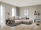 COLLECTION AB Ecksofa »John L-Form«, Regalarmlehne,Bettfunktion,Bettkasten,Ottomane beiseitig montierbar