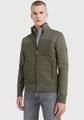 Tommy Hilfiger Sweatjacke »MIX MEDIA TAPE ZIP THROUGH«, mit Stehkragen und Steppungen