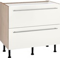 OPTIFIT, OPTIFIT Unterschrank »Bern«, 90 cm breit, mit 2 grossen Auszügen für viel Stauraum, mit höhenverstellbaren Füssen, mit Metallgriffen