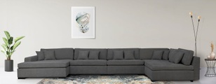Guido Maria Kretschmer Home&Living Wohnlandschaft »Skara«, (5 St.), Lounge-Sofa mit Federkern-Polsterung, in vielen Bezugsvarianten, auch recycelt