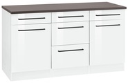 HELD MÖBEL Unterschrank »Tulsa«, 150 cm breit, 2 Türen, 3 Schubkästen, 2 grosse Auszüge für viel Stauraum, auch als Sideboard verwendbar, schwarzer Metallgriff, hochwertige MDF Front