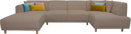 andas Wohnlandschaft »Maroon«, in skandinavischem Design, mit losen Kissen