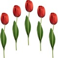 IGEA, I.GE.A. Kunstblume »Real Touch Tulpen«, (5 St.), 5er Set künstliche Tulpenknospen, Kunstblumen, Stielblume