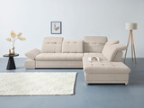 COTTA Ecksofa »Holiday L-Form«, Sitztiefenverstellung, wahlweise mit Bettfunktion inkl. Bettkasten