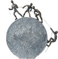 Casablanca by Gilde Dekofigur »Skulptur Lifting«, Dekoobjekt, Höhe 36 cm, mit Spruchanhänger, Wohnzimmer
