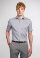 ETERNA KURZARM HEMD SLIM FIT TWILL BLAU BEDRUCKT