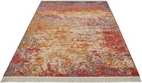 NOURISTAN Designteppich »Sahar«, rechteckig, 1 mm Höhe, Faltbarer Deko-Teppich, Orient Optik, Vintage Design, Fransen, Wohnzimmer, Schlafzimmer, Robust, Pflegeleicht