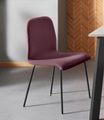 Places of Style Stuhl »Ciao«, (Set), 2 St., Chenille, in zwei verschiedenen Bezugsqualitäten, mit schwarzen Metallbeinen, Sitzhöhe 46 cm