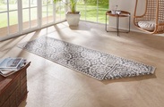 NORTHRUGS Läufer »Jardin«, rechteckig, 5 mm Höhe, In-und Outdoor geeignet, Wohnzimmer, Balkon, Terrasse, Garten, Robust, Pflegeleicht, Flachgewebe, Wendbar