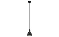 Vintage-Pendelleuchte Priddy 1 1flg., schwarz