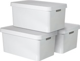 Curver Infinity Aufbewahrungsbox mit Deckel 3 Stk. 45 L Weiß 240683