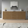 INOSIGN Sideboard »Vega Sideboard,Kommode,220 cm«, mit 4 Türen und 3 Schubladen,Fronten mit Rillen-Optik