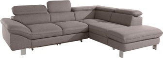COTTA Ecksofa, mit Kopf- bzw. Rückenverstellung, wahlweise mit Bettfunktion und Bettkasten