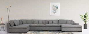 Guido Maria Kretschmer Home&Living Wohnlandschaft »Skara«, (5 St.), Lounge-Sofa mit Federkern-Polsterung, in vielen Bezugsvarianten, auch recycelt