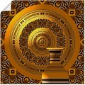 Artland Wandbild »Goldgelber Teller mit Karaffe«, Muster, (1 St.), in vielen Grössen & Produktarten - Alubild / Outdoorbild für den Aussenbereich, Leinwandbild, Poster, Wandaufkleber / Wandtattoo auch für Badezimmer geeignet