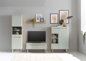 INOSIGN Wohnwand »Torge, Anbauwand, Schrankwand, Mediawand, Wohnzimmer-Set«, (Set, 4 St.), enthält 2 Vitrinen, 1 Lowboard + 1 Wandboard, 290 cm breit