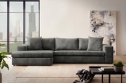 ANDAS, andas Ecksofa »SLEETLAND XXL in Samtvelours oder Vintage-Leder-Optik«, besonders gross und bequem