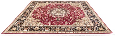 morgenland Teppich »Täbriz 60 Raj Teppich handgeknüpft rot«, rechteckig, 6 mm Höhe, handgeknüpft