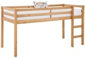 Lüttenhütt Hochbett »Alpi«, aus schönem massivem Kiefernholz, inklusive praktischer massiver Holzleiter, Aussenmassenbreite 103 cm