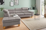 exxpo - sofa fashion Ecksofa, inklusive Kopfteilverstellung, wahlweise mit Bettfunktion und Bettkasten