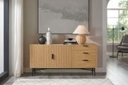 Sideboard Flubna natur schwarz 160