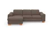 sit&more Ecksofa »Durness«, mit Federkern und hochwertigen Massivholzfüssen, wahlweise mit Kopfteilverstellung, Bettfunktion und Bettkasten oder mit Bettfunktion und Bettkasten