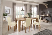 HOME AFFAIRE, Home affaire Essgruppe »Silje«, (Set, 7 tlg.), bestehend aus 6 Lucca Stühlen und dem Maggie Esstisch
