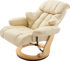 Mca furniture, MCA furniture Relaxsessel »Calgary«, Fernsehsessel 360°drehbar inkl. Hocker mit Lederbezug