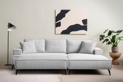 andas Sitzgruppe »TVINNU, Polsterecke mit Hocker, L-Form, Sofa in Cord«, (Set, 2 tlg.), mit aufwendiger Kedernaht, schwarze Füsse