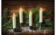 Krinner 75460 Funk-Weihnachtsbaum-Beleuchtung Innen batteriebetrieben Anzahl Leuchtmittel 10 LED Warm-Weiß mit