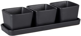 Wenko, WENKO Dipschale »Snack & Dip«, 3 tlg., aus Keramik, 0,3L. Inklusive Tablett