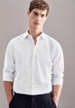 Business Hemd Slim Fit Langarm Druck Herren Dunkelblau 41