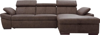 exxpo - sofa fashion Ecksofa, inklusive Kopfteil- und Armteilverstellung, wahlweise mit Bettfunktion