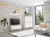 INOSIGN Wohnwand »Torge, Anbauwand, Schrankwand, Mediawand, Wohnzimmer-Set«, (3 St.), enthält 1 Lowboard, 1 Highboard, 1 Wandboard, 234 cm breit