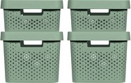 Curver Infinity Aufbewahrungsboxen 4 Stk. mit Deckel 11+17 L Grün