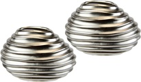 I.GE.A. Dekovase »Keramik-Vase«, 2er Set Kleine Vase Weiss Modern Keramik Tisch Küche Büro Pampasgras