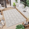 Carpet City Teppich »In-& Outdoorteppich Santorini 58369, 3D-Effekt, Raute-Optik«, rechteckig, Wetterfest & UV-beständig für Terrasse, Balkon, Küche, Flur
