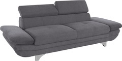 COTTA Polstergarnitur, (Set), Set: bestehend aus 3-Sitzer und Hocker, Sofa inklusive Kopf- und Armteilverstellung