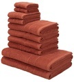 my home Handtuch Set »Inga«, Set, 10 tlg., Walkfrottee, mit feiner Bordüre