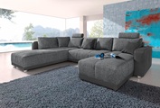 Places of Style Wohnlandschaft, mit Federkern, Bettfunktion und Bettkasten, inklusive 2 Kopfstützen, frei im Raum stellbar