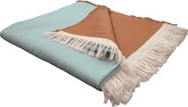 Adam Elements - ADAM - Tagesdecke Uni Collection, 145 x 200 cm, Hellbraun / Aqua