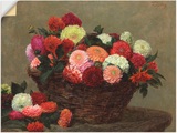 Artland Wandbild »Korb mit Dahlien«
