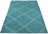 Carpet City Teppich »Palm«, rechteckig, 5 mm Höhe, Wetterfest & UV-beständig, für Balkon, Terrasse, Flur, Küche, flach gewebt