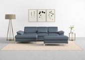 sit&more Ecksofa »Cabrio«, mit Sitztiefen- und Armteilverstellung sowie Federkern, 2 Nierenkissen
