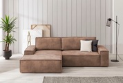Home affaire Ecksofa »SHERWOOD«, mit Bett-Funktion (Liegefläche 210x136 cm), mit 2 losen Rückenkissen