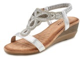 LASCANA Keilsandalette, mit Glitzer-Steinchen